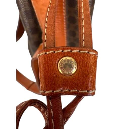 Celine Brown Macadam Drawstring Bucket Shoulder Bag - Image 8