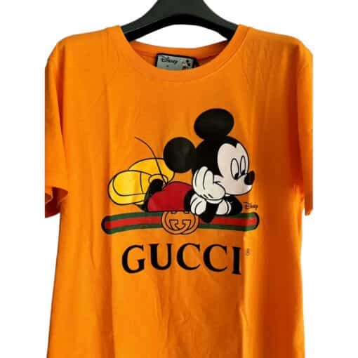 Gucci x Disney Mickey Oversize T-Shirt Orange - Image 3