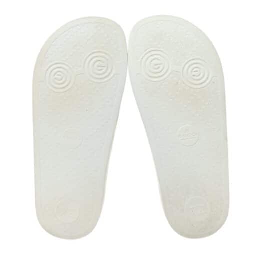 GUCCI Rubber GG Monogram Perforated Woman's Slide Sandals in White (Size 38) - Image 2