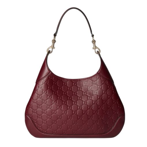 GUCCI B Medium Shoulder bag Ancora Red GG Embosse - Image 4