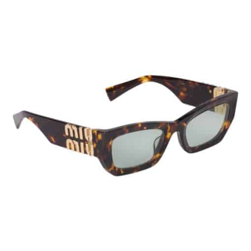 Miu Miu Eyewear Tortoiseshell Rectangle-frame Ladies Sunglasses