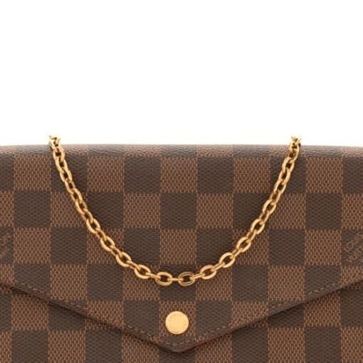 Damier Ebene Pochette Felicie Chain Wallet - Image 8