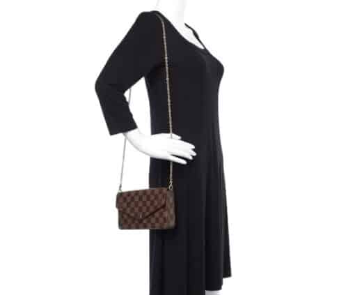Damier Ebene Pochette Felicie Chain Wallet - Image 11