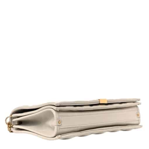 SAINT LAURENT Quilted Leather Becky Chain in Beige - Image 12