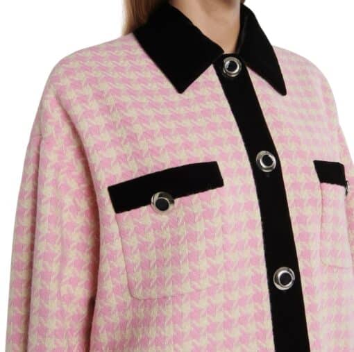 MIU MIU Checked Wool-Blend Jacket Oversized. (Size 10/12.) - Image 4