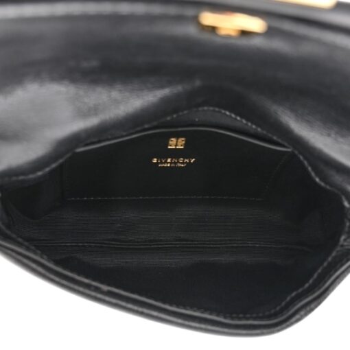 GIVENCHY Calfskin Quilted Micro 4G Soft Bag Black. - Image 10