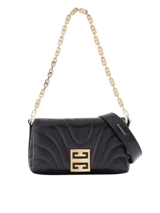 GIVENCHY Calfskin Quilted Micro 4G Soft Bag Black. - Image 11