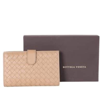 BOTTEGA VENETA Intrecciato Nappa Continental Wallet Camel.