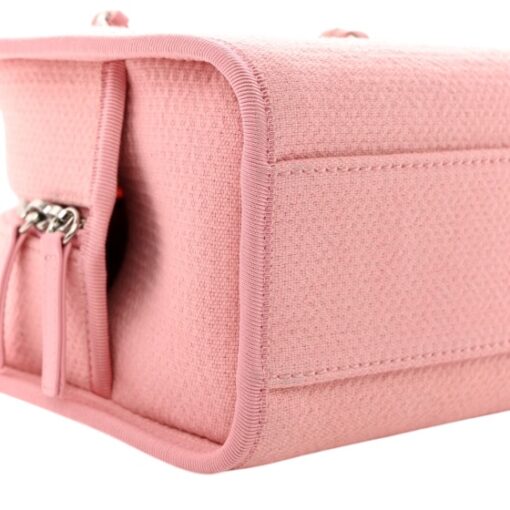 CHANEL Canvas Deauville Small Bowling Bag Pink - Image 12