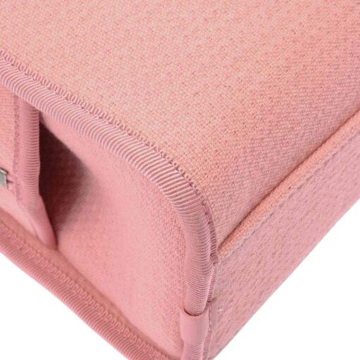CHANEL Canvas Deauville Small Bowling Bag Pink - Image 8