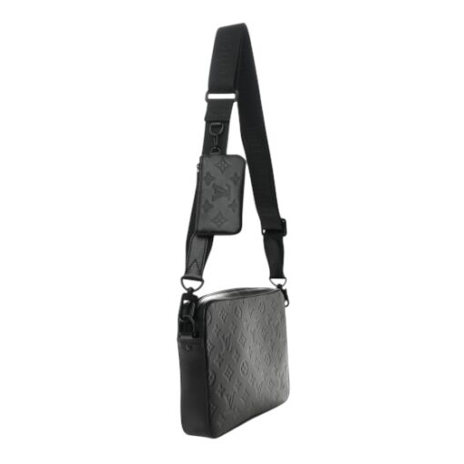 Louis Vuitton Calfskin Monogram Shadow Duo Messenger Black - Image 10