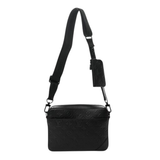 Louis Vuitton Calfskin Monogram Shadow Duo Messenger Black - Image 11