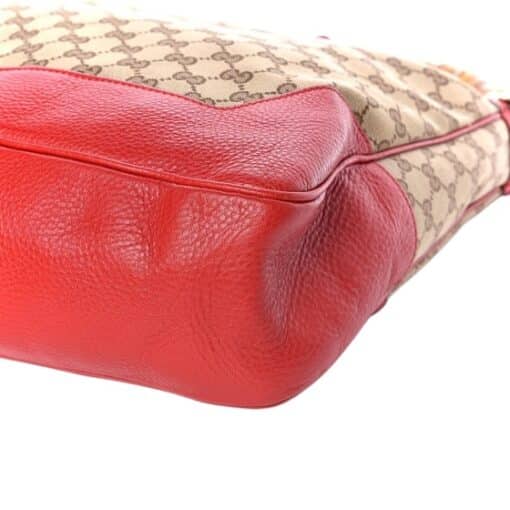 GUCCI Monogram Medium Diana Bamboo Shoulder Bag Red - Image 5