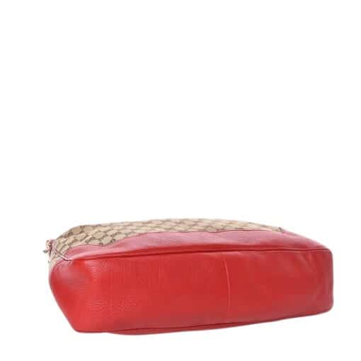 GUCCI Monogram Medium Diana Bamboo Shoulder Bag Red - Image 9