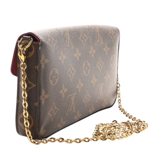 Louis Vuitton Monogram Pochette Felicie Chain Wallet Fuchsia - Image 9