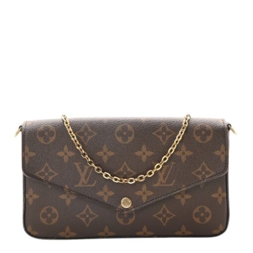 Louis Vuitton Monogram Pochette Felicie Chain Wallet Fuchsia - Image 11