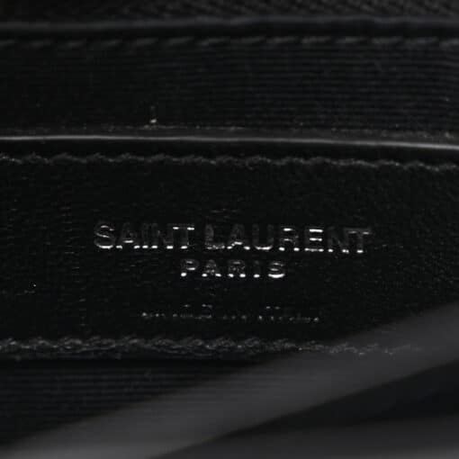 SAINT LAURENT Calfskin Y Quilted Monogram Toy Loulou Crossbody Bag Black - Image 4