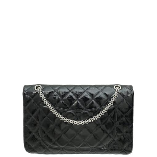 CHANEL Distressed Patent Quilted 2.55 Reissue 227 Flap Black. - Image 3