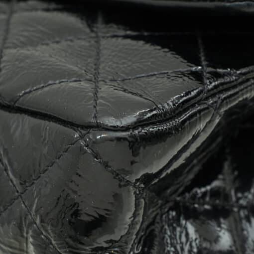 CHANEL Distressed Patent Quilted 2.55 Reissue 227 Flap Black. - Image 5