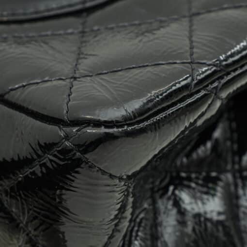 CHANEL Distressed Patent Quilted 2.55 Reissue 227 Flap Black. - Image 6
