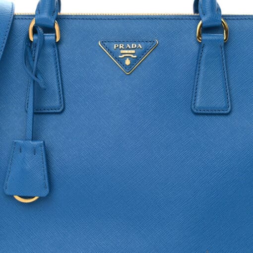 PRADA Saffiano Medium Galleria Double Zip Tote Sea Blue. - Image 2