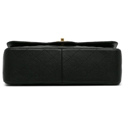 CHANEL Caviar Quilted Jumbo Double Flap Black - Image 5