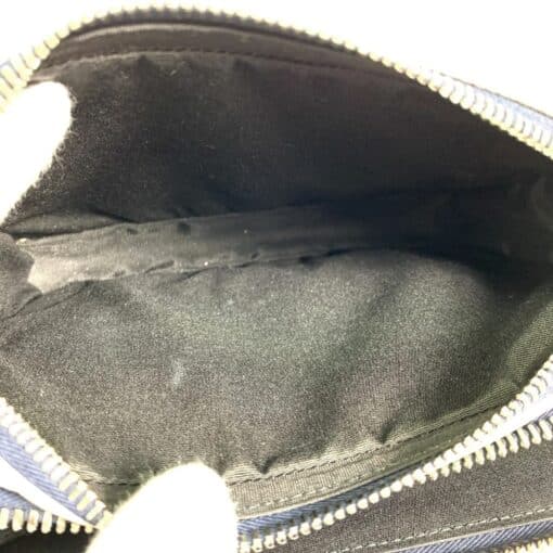 CHRISTIAN DIOR Grained Calfskin Playful Messenger Bag in Navy/Grey - Image 3