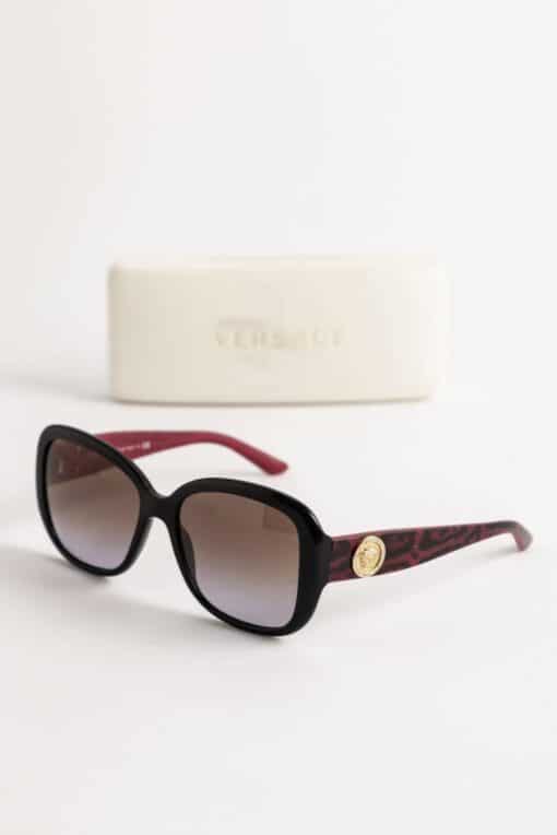 Versace Ladies Sunglasses in Raspberry Red.