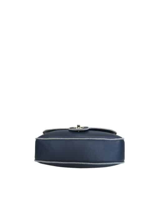 CHANEL Navy 2019 Quilted Lambskin and Metallic Trim Elementary Chic Shoulder Bag - Image 6