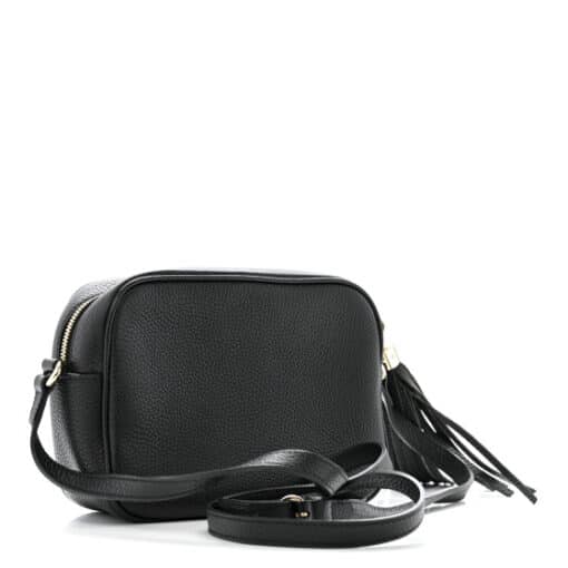 GUCCI Pebbled Calfskin Small Soho Disco Bag Black Crossbody. - Image 7