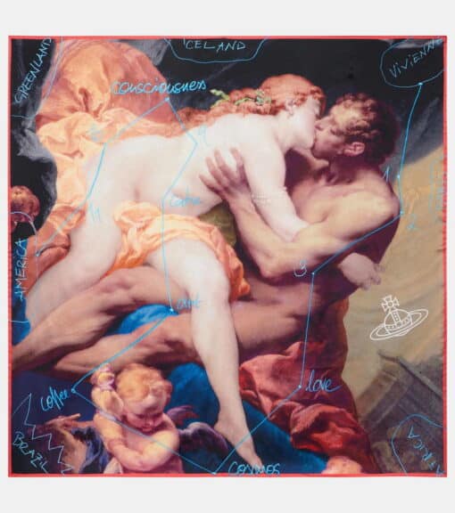Vivienne Westwood Multicolor 'The Kiss Square' Scarf Silk - Image 2