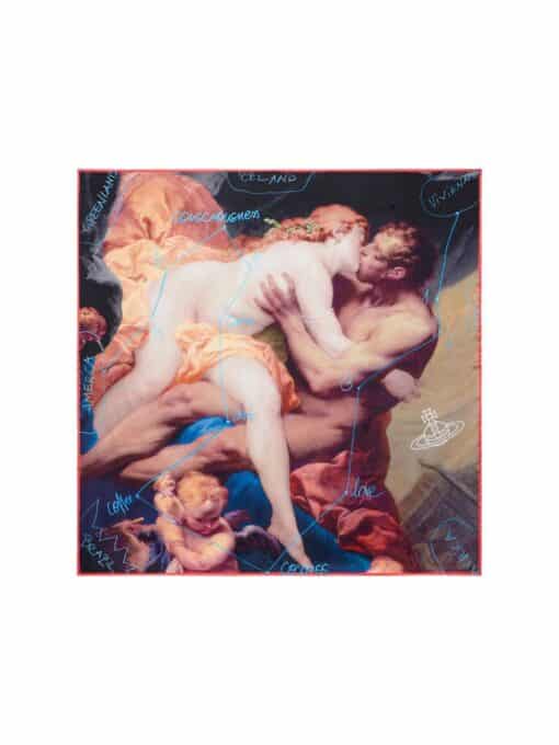 Vivienne Westwood Multicolor 'The Kiss Square' Scarf Silk - Image 4