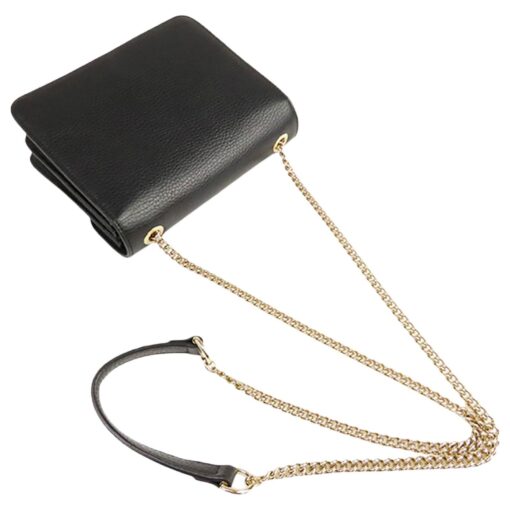 GUCCI Dollar Calfskin Small Interlocking G Shoulder Crossbody Bag Black - Image 3