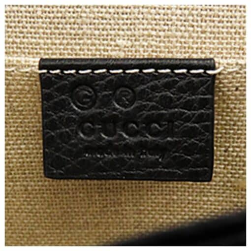 GUCCI Dollar Calfskin Small Interlocking G Shoulder Crossbody Bag Black - Image 6