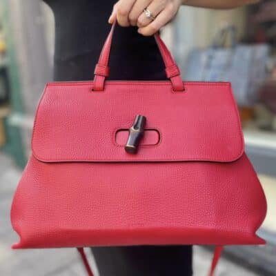 Gucci Small Bamboo Daily Tote Crossbody bag.
