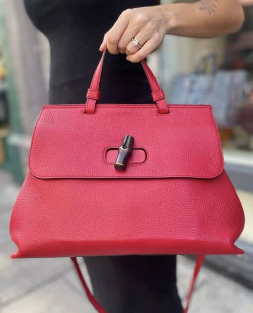 Gucci Small Bamboo Daily Tote Crossbody bag.