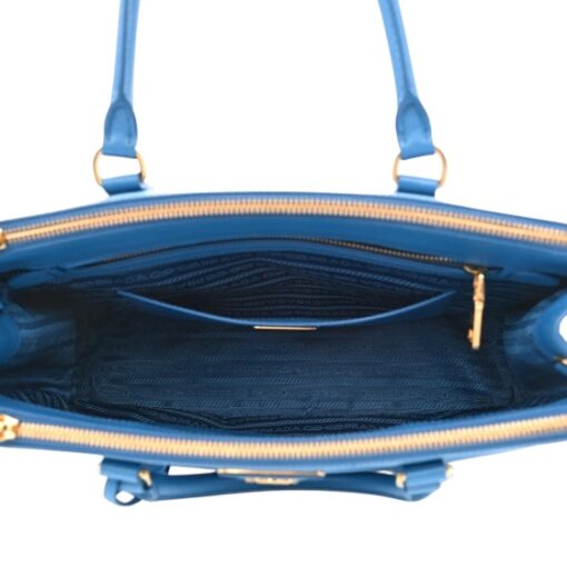 PRADA Saffiano Medium Galleria Double Zip Tote Sea Blue. - Image 6