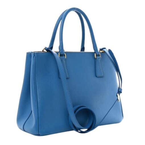 PRADA Saffiano Medium Galleria Double Zip Tote Sea Blue. - Image 8