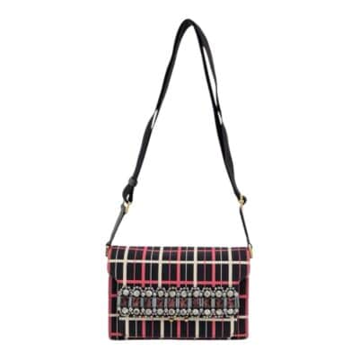 Marni Multicolour Check Textile Bag.