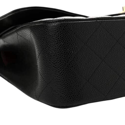 CHANEL Caviar Quilted Jumbo Double Flap Black - Image 11