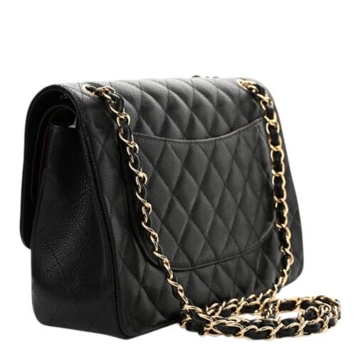 CHANEL Caviar Quilted Jumbo Double Flap Black - Image 14