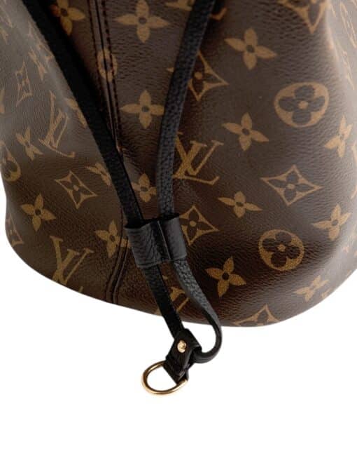 Louis Vuitton Monogram Calfskin Neo Neverfull Inside Out MM Black. - Image 6