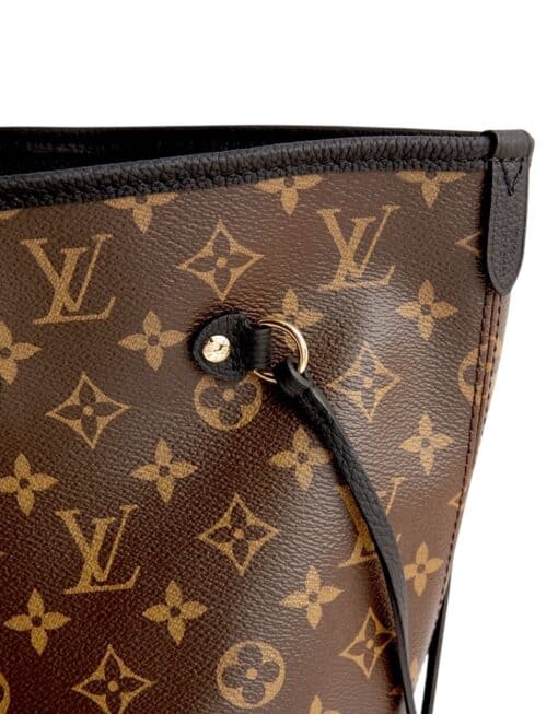 Louis Vuitton Monogram Calfskin Neo Neverfull Inside Out MM Black. - Image 7