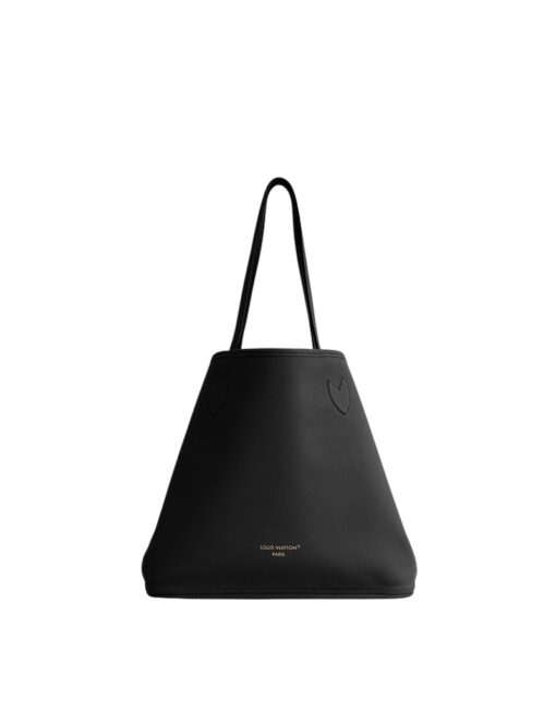 Louis Vuitton Monogram Calfskin Neo Neverfull Inside Out MM Black. - Image 9