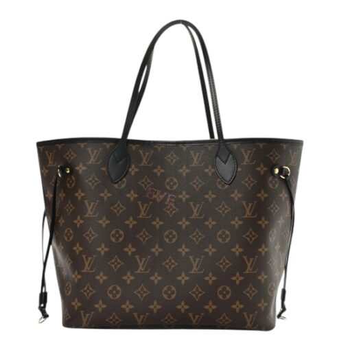 Louis Vuitton Monogram Calfskin Neo Neverfull Inside Out MM Black. - Image 11
