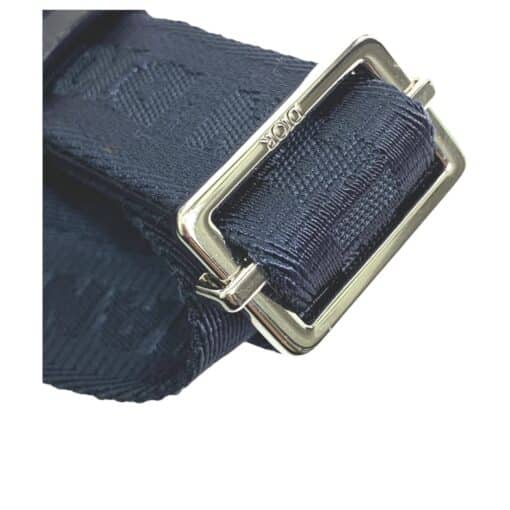 CHRISTIAN DIOR Grained Calfskin Playful Messenger Bag in Navy/Grey - Image 11