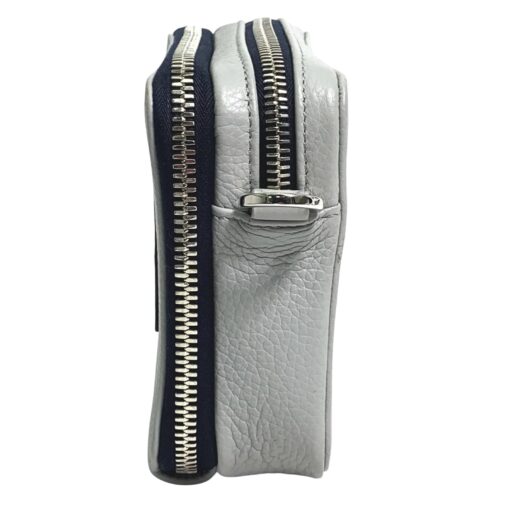 CHRISTIAN DIOR Grained Calfskin Playful Messenger Bag in Navy/Grey - Image 12