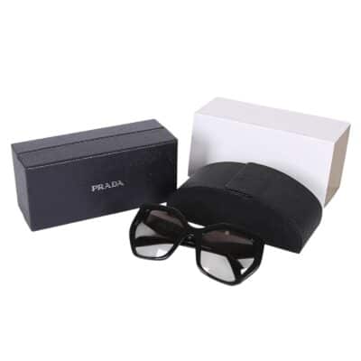 PRADA Feminine Frame Oversized Sunglasses Black