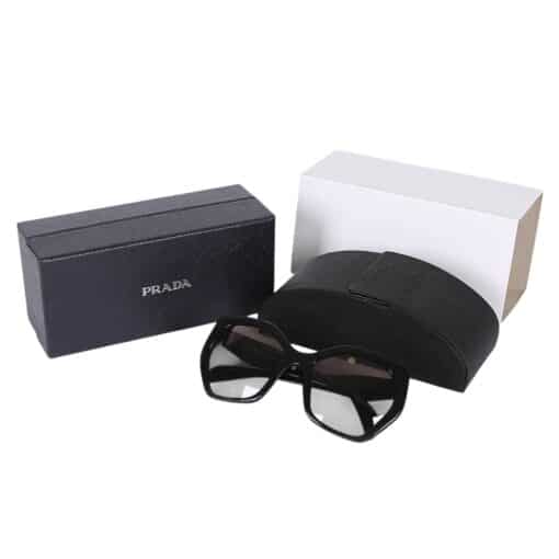 PRADA Feminine Frame Oversized Sunglasses Black