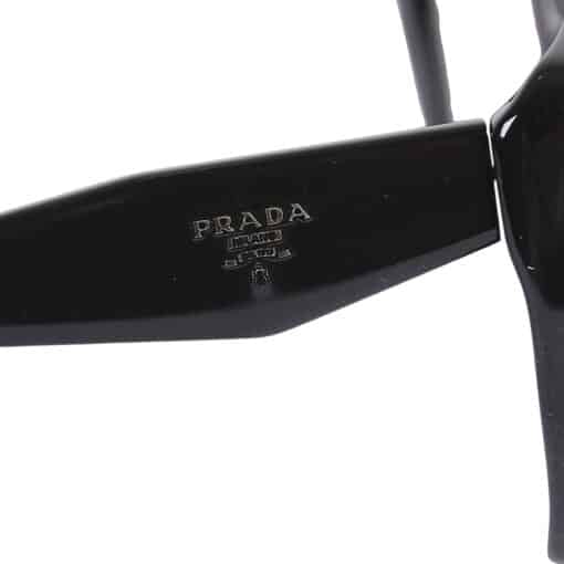 PRADA Feminine Frame Oversized Sunglasses Black - Image 8